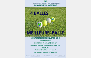 &quot;4 Balles meilleure balle&quot; du 12/10/2025