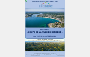 Coupe de la VILLE de BENODET- Tour 3 Coupe des 8 jeudis