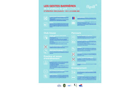 Réouverture des golfs. Message de Jean-Lou Charon